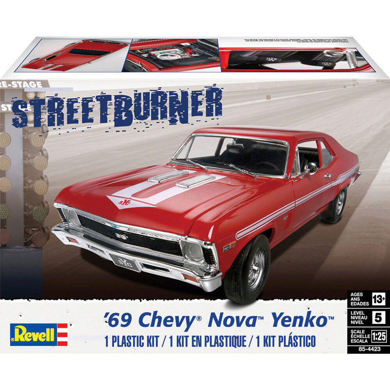 1969 Chevy Nova Yenko 1:25 Scale Plastic Model Kit by Revell