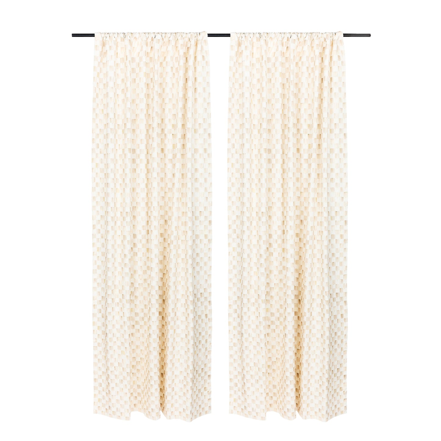 Mocha Check 84¡å Curtain Panel