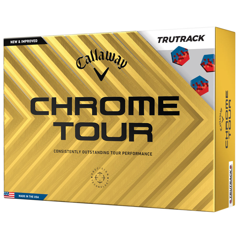 Chrome Tour TruTrack Golf Balls - White - 12 Pack