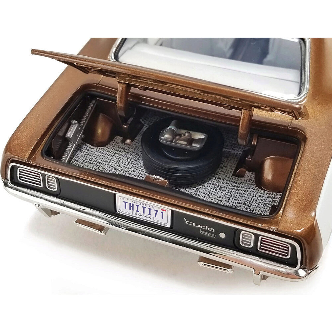 1971 Plymouth Cuda - Tahitian Walnut Metallic 1:18 Scale Diecast Model Car by Acme