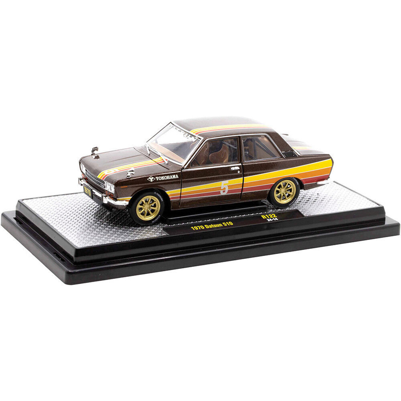 1970 Datsun 510 - Yokohama 1:24 Scale Diecast Model Car by M2 Machines