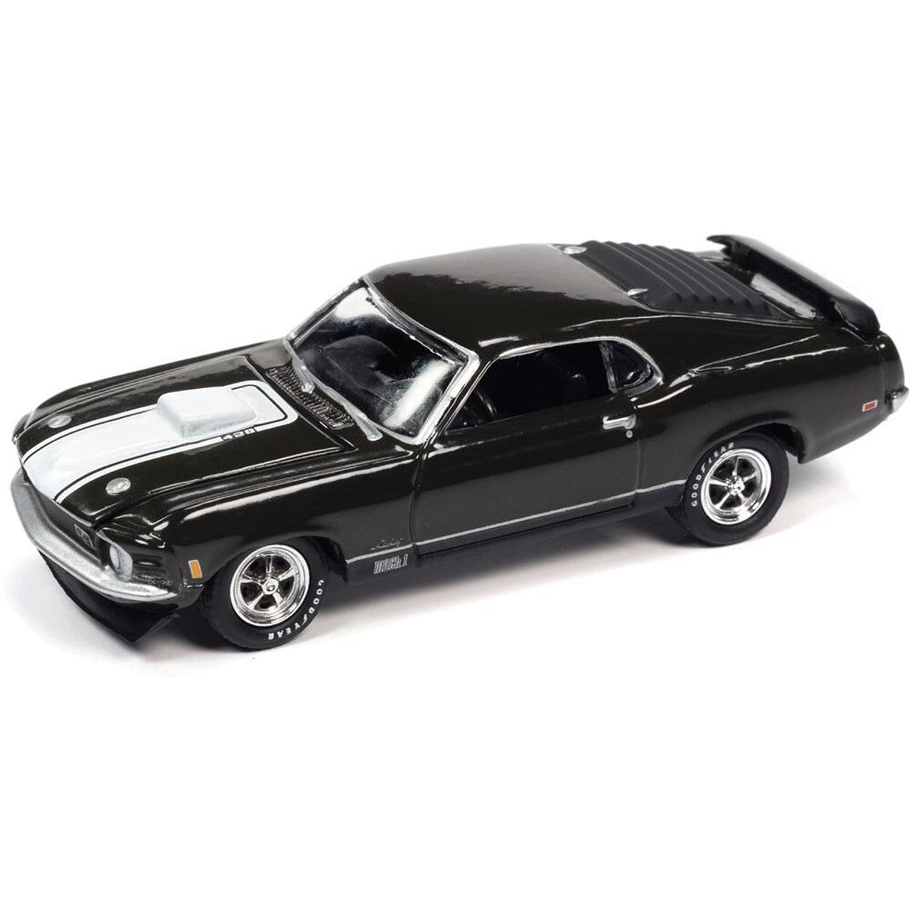 1970 Ford Mustang Mach 1 - Green w/428 Stripe 1:64 Scale Diecast Model Car by Johnny Lightning