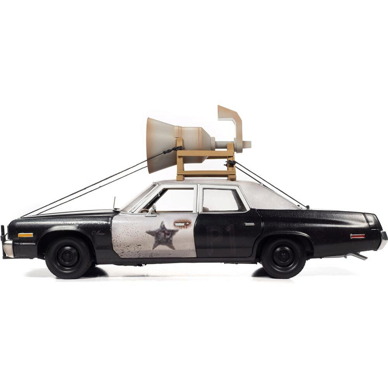 Blues Brothers 1974 Dodge Monaco Police Pursuit with Jake & Elwood Figures 1:18 Scale Diecast Model Car by Auto World