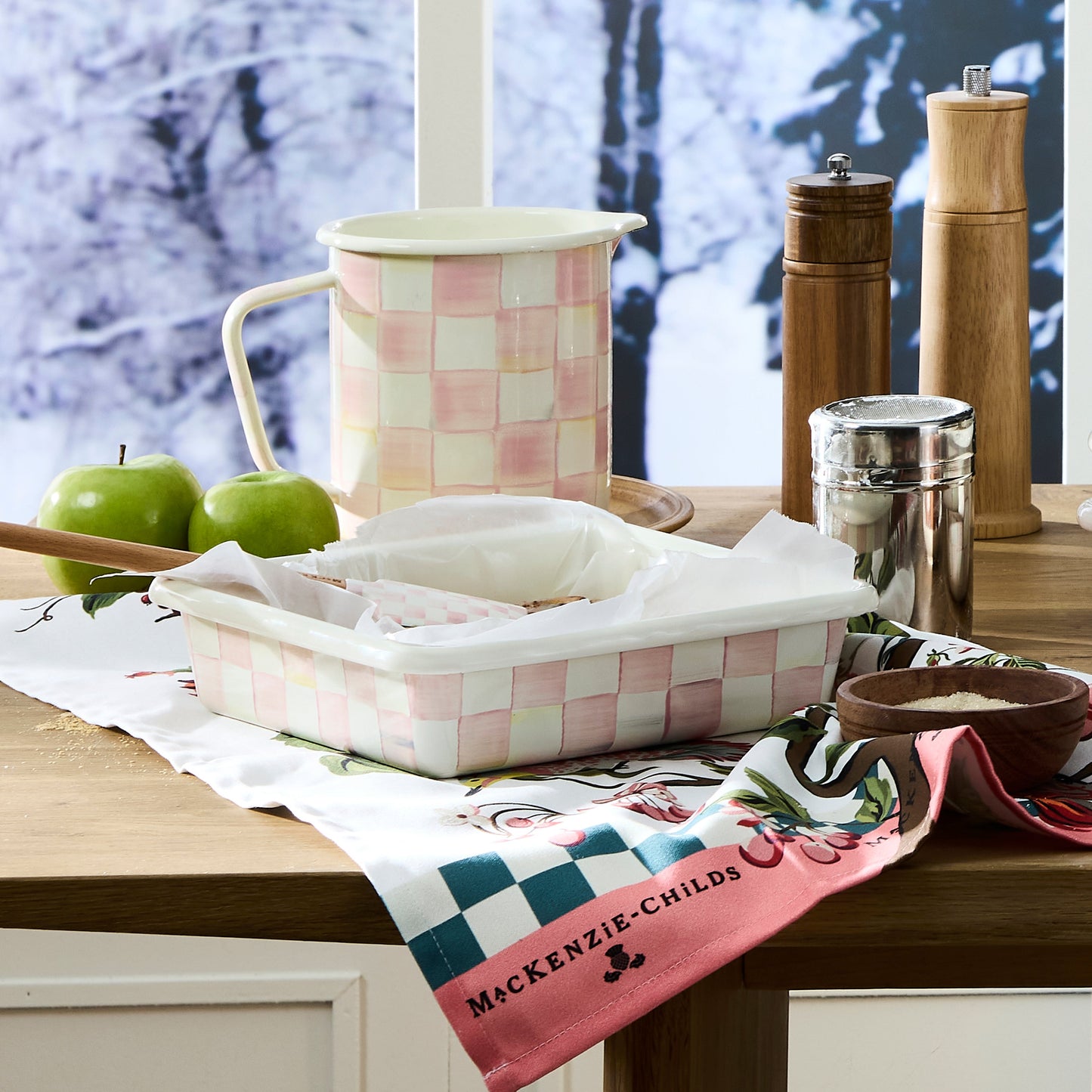 Rosy Check 8¡å Square Baking Pan