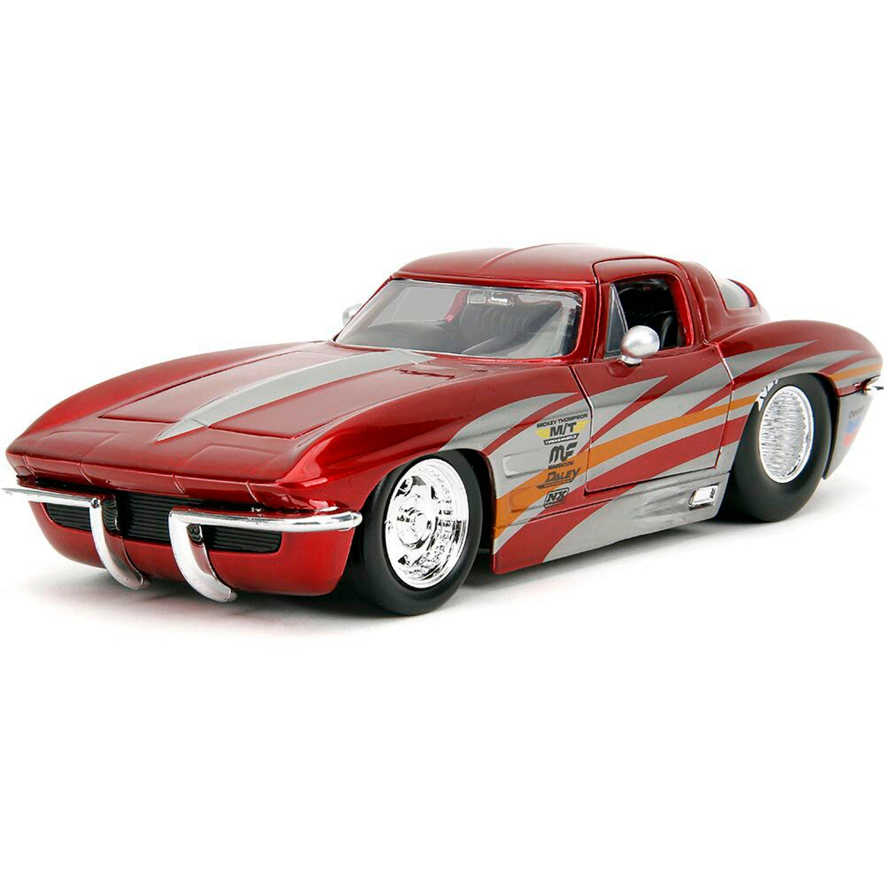 1963 Corvette Split Window - Red Custom 1:24 Scale Diecast Model Car by Jada Toys
