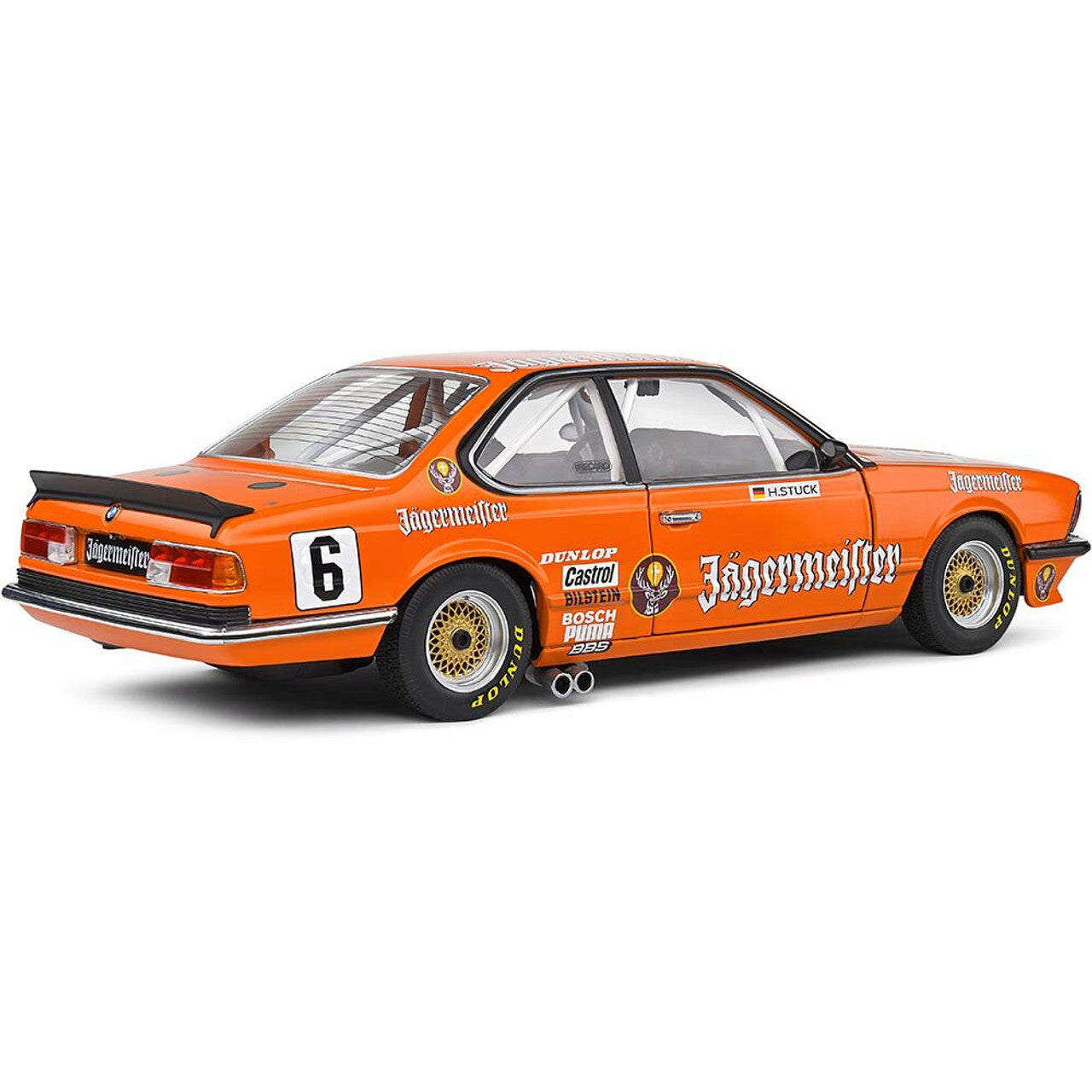 1984 BMW 635 CCI (E24) Orange #6 H.Stuck European | Solido 1:18 Scale Diecast Model Car by Solido