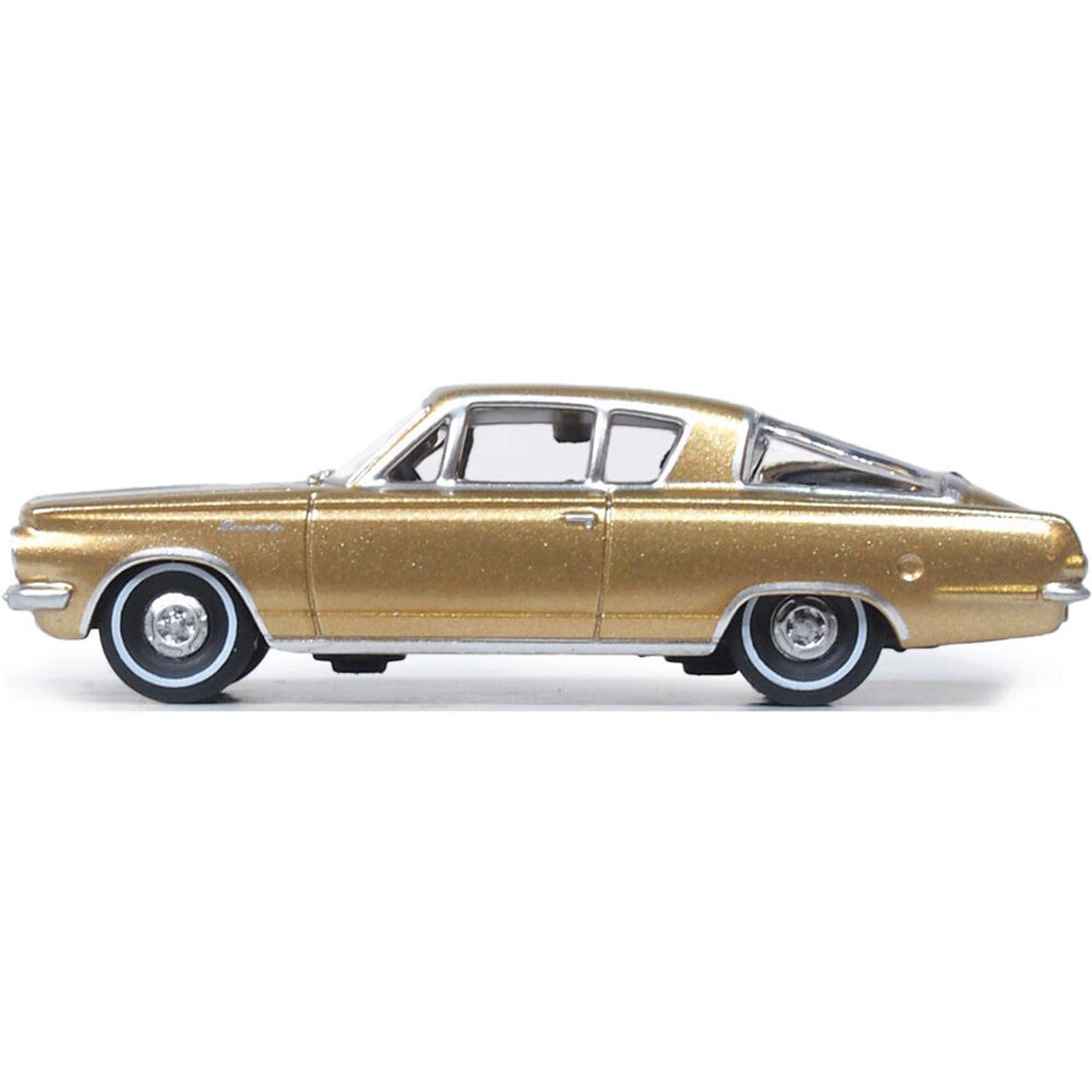 1965 Plymouth Barracuda - Gold 1:87 Scale Diecast Model Car by Oxford Diecast