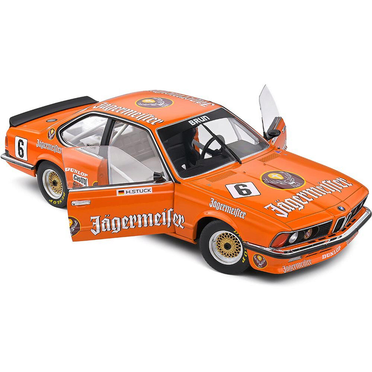 1984 BMW 635 CCI (E24) Orange #6 H.Stuck European | Solido 1:18 Scale Diecast Model Car by Solido
