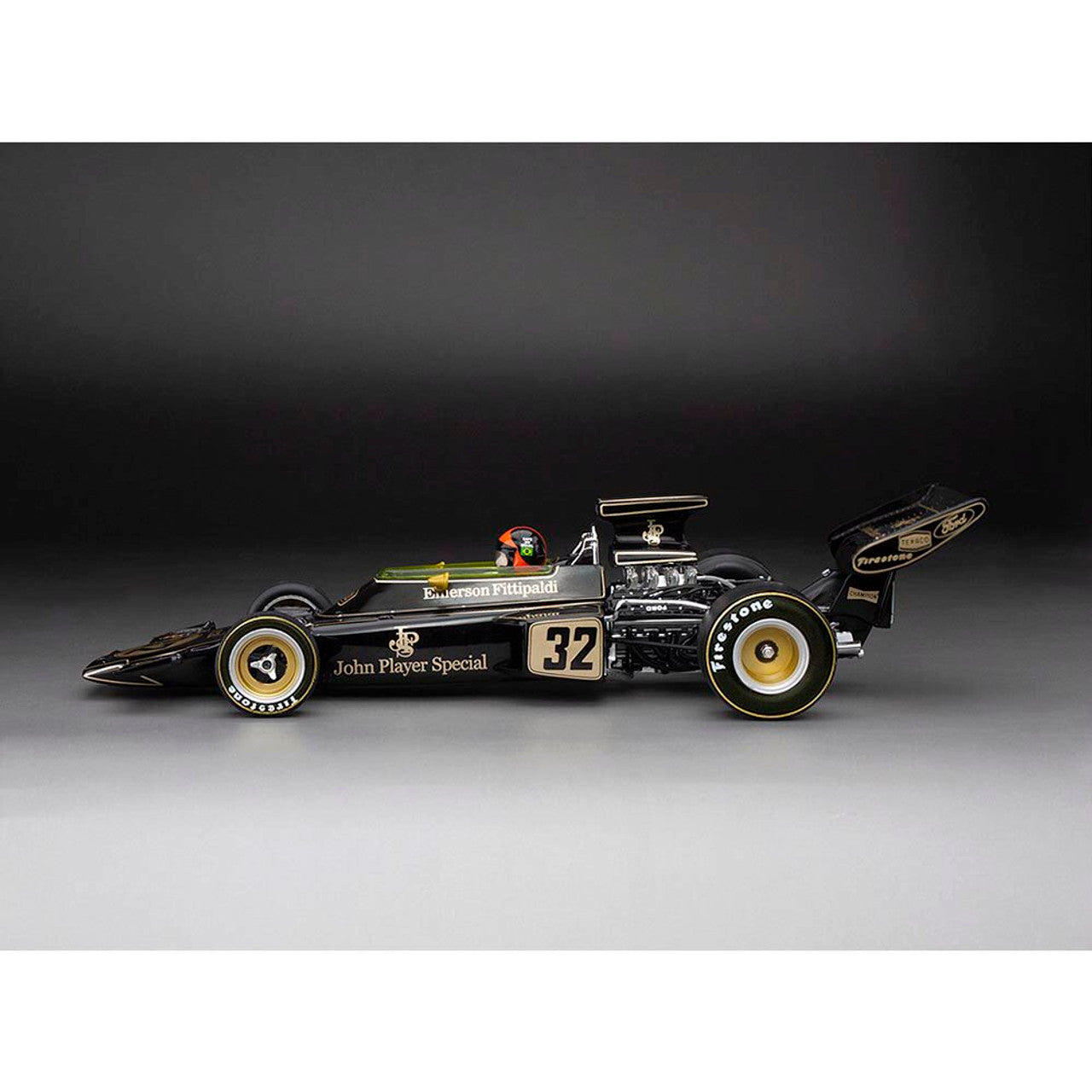 1972 Lotus 72D - #32 Emerson Fittipaldi Belgian Grand Prix Winner 1:18 Scale Diecast Model Car by Sunstar