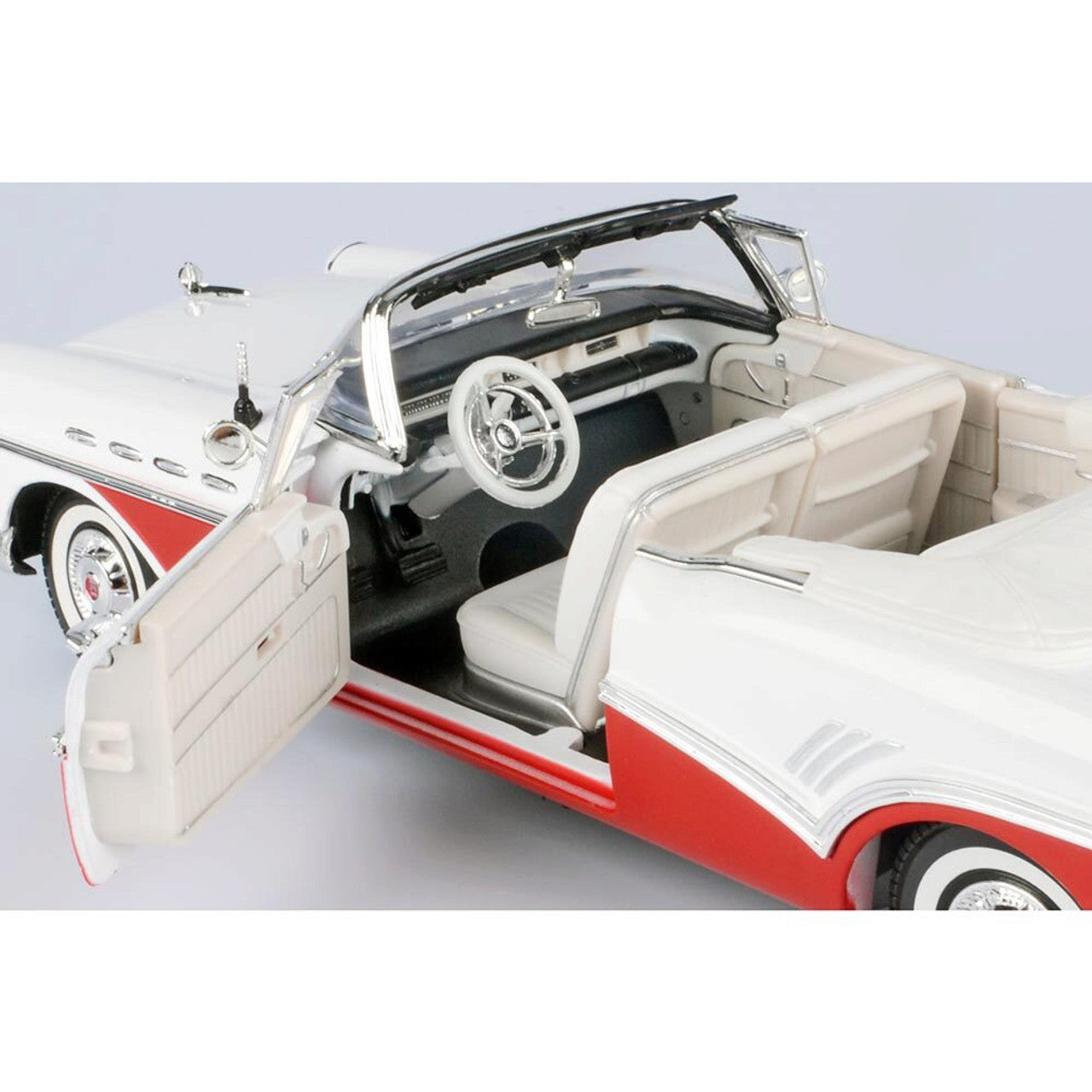 1957 Buick Roadmaster Convertible - Red 1:18 Scale Diecast Model by Motormax