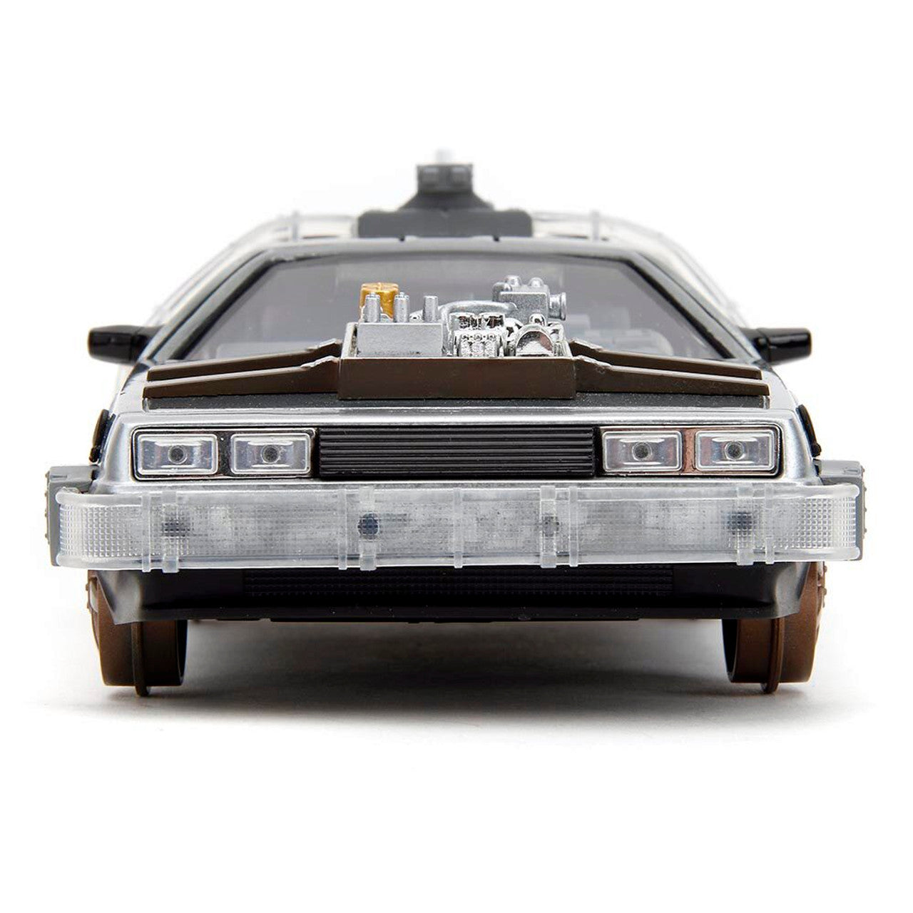 Back to the Future DeLorean Time Machine with Rail Wheels 1:24 Scale Diecast Model Car by Jada Toys