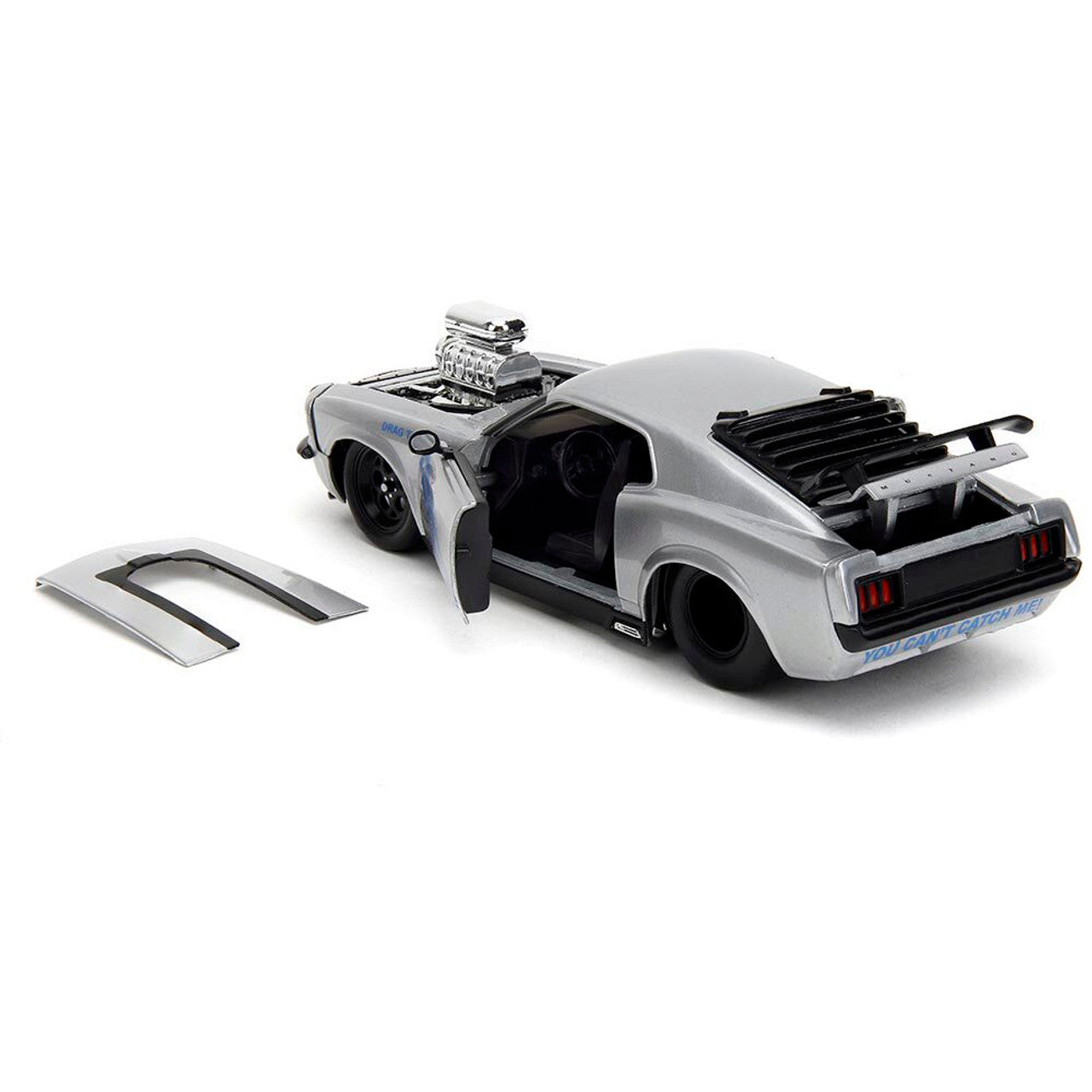 1970 Ford Mustang Boss 429 Police - BTM Silver 1:24 Scale Diecast Model Car by Jada Toys