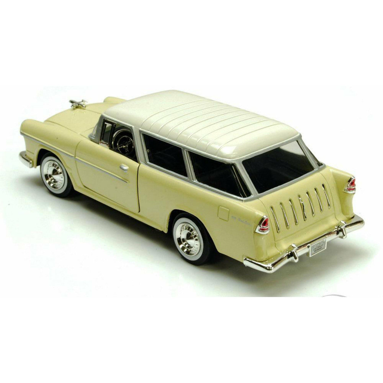 1955 Chevy Bel Air Nomad - Yellow 1:24 Scale Diecast Model Car by Motormax