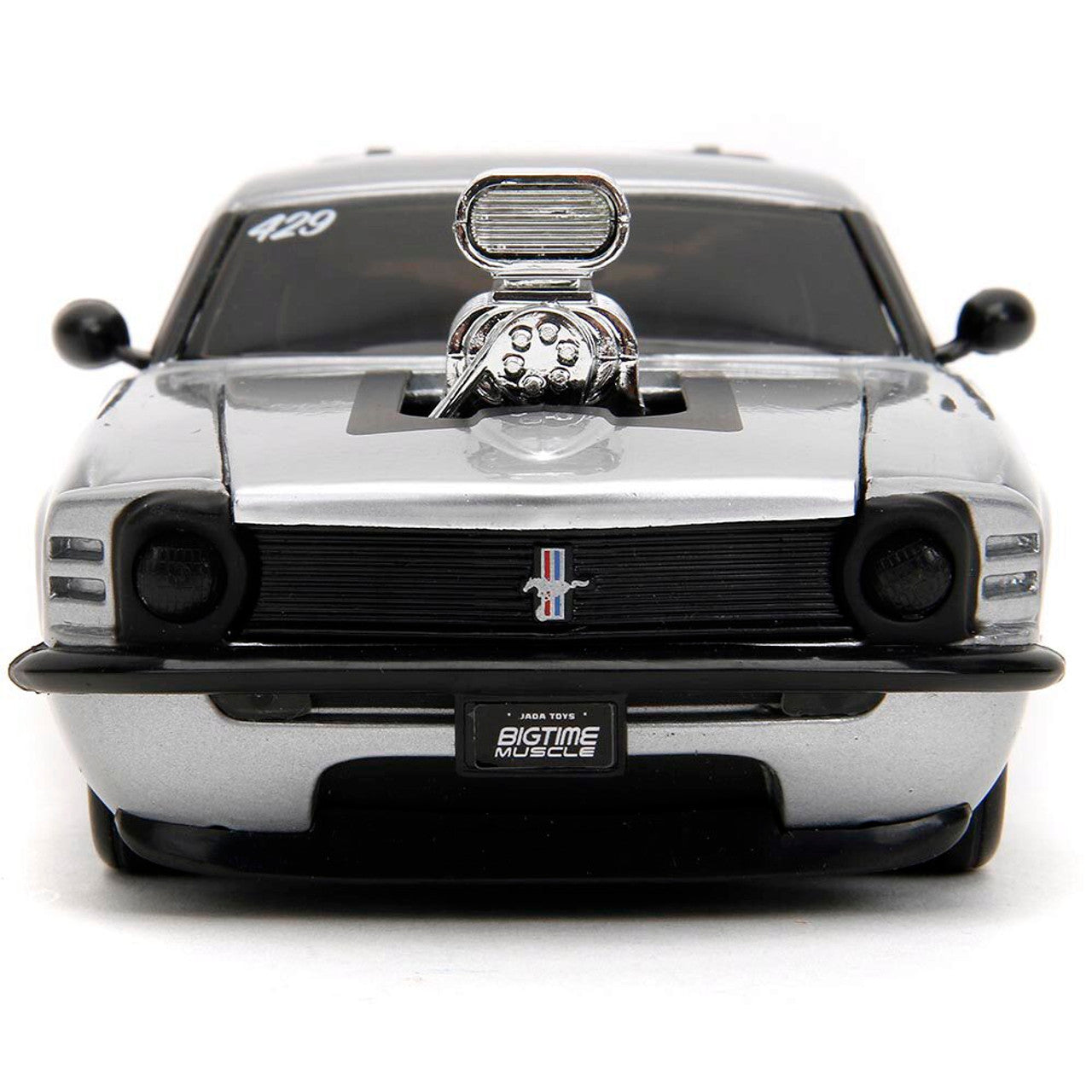 1970 Ford Mustang Boss 429 Police - BTM Silver 1:24 Scale Diecast Model Car by Jada Toys