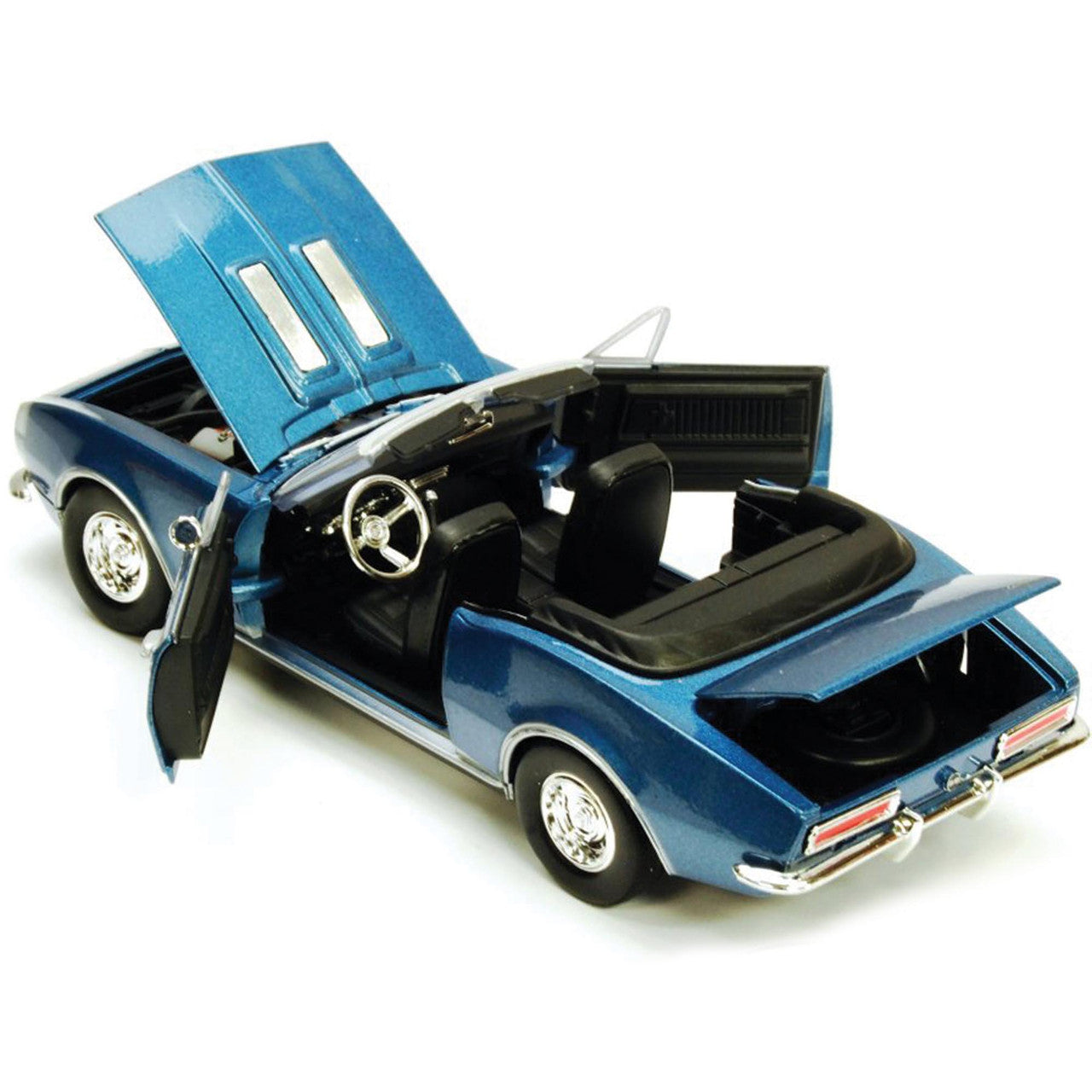 1967 Chevy Camaro SS Convertible - Blue 1:24 Scale Diecast Model Car by Motormax