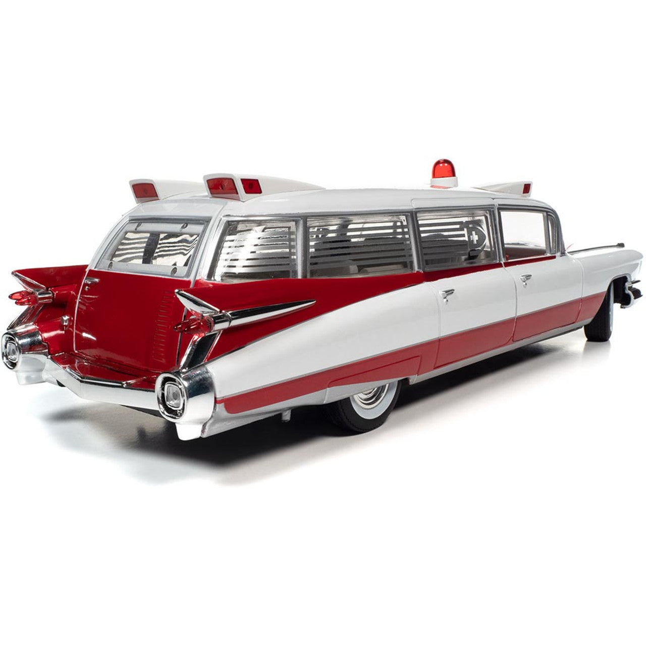1959 Cadillac Eldorado Ambulance 1:18 Scale Diecast Model Car by Auto World