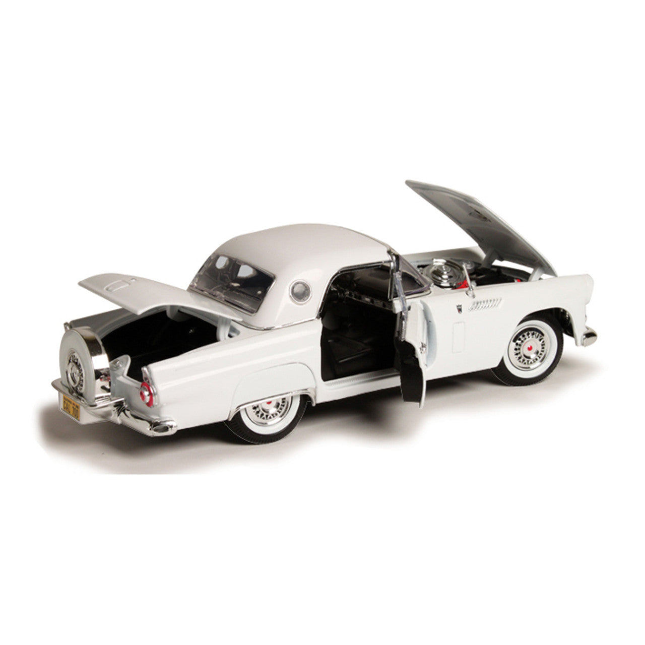 1956 Ford Thunderbird Coupe - White 1:18 Scale Diecast Model by Motormax