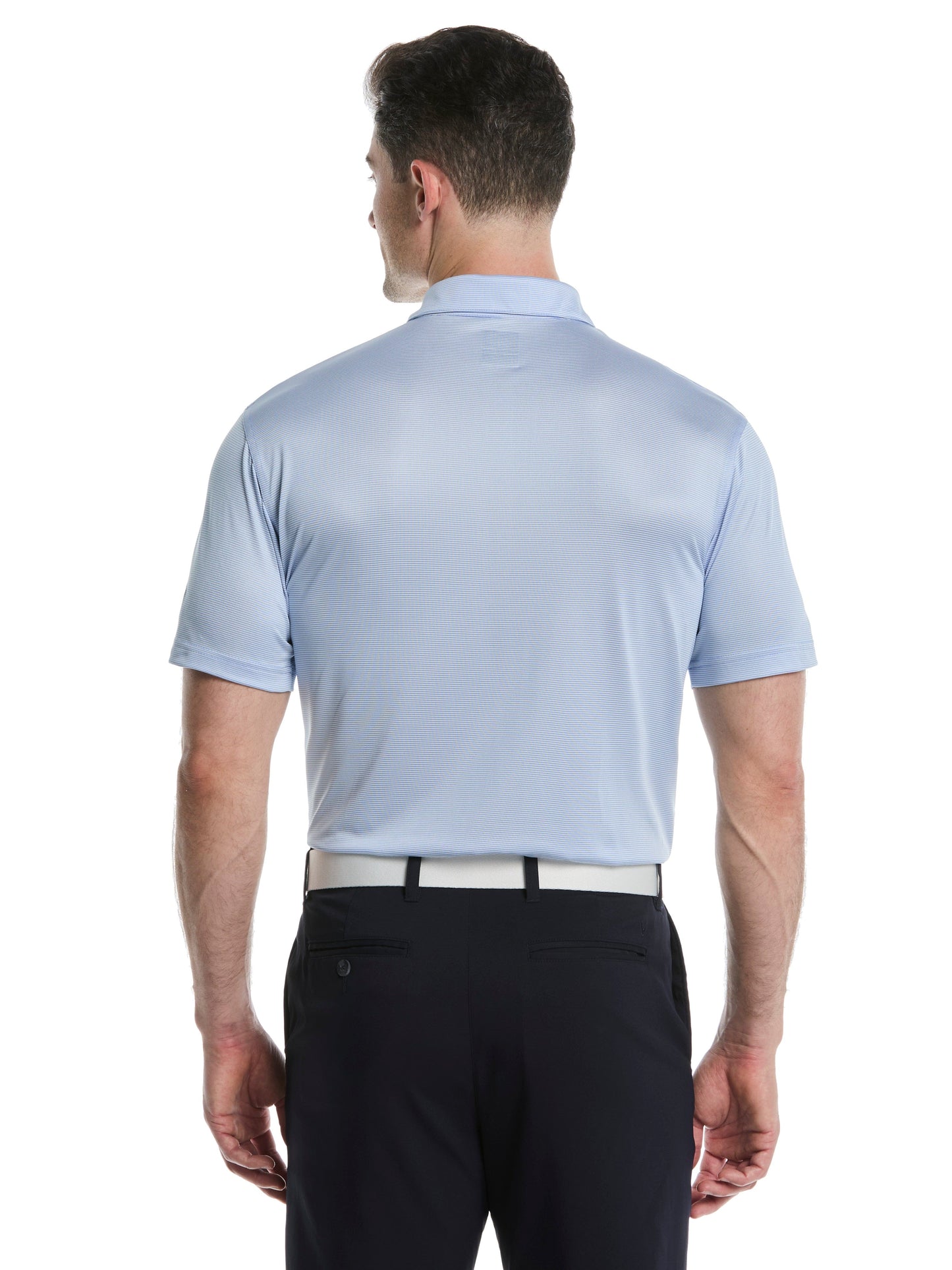 Mens Fine Line Stripe Golf Polo