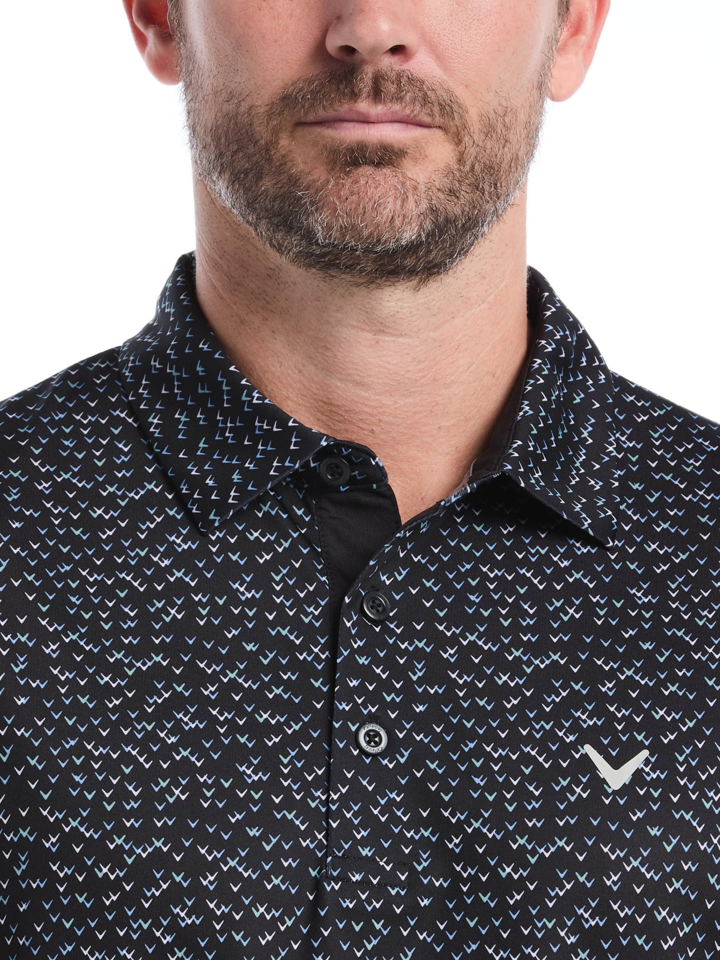 Mens Confetti Chevron All Over Polo