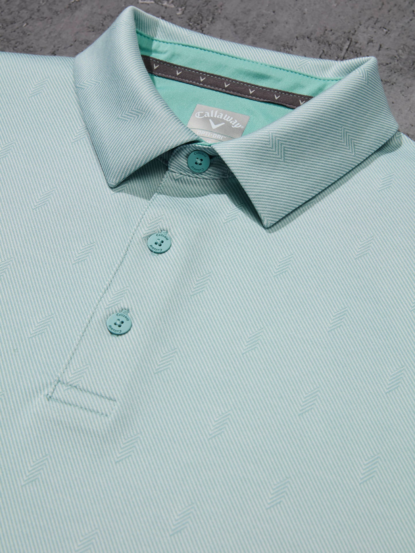 Mens Chevron Twill Jacquard Golf Polo