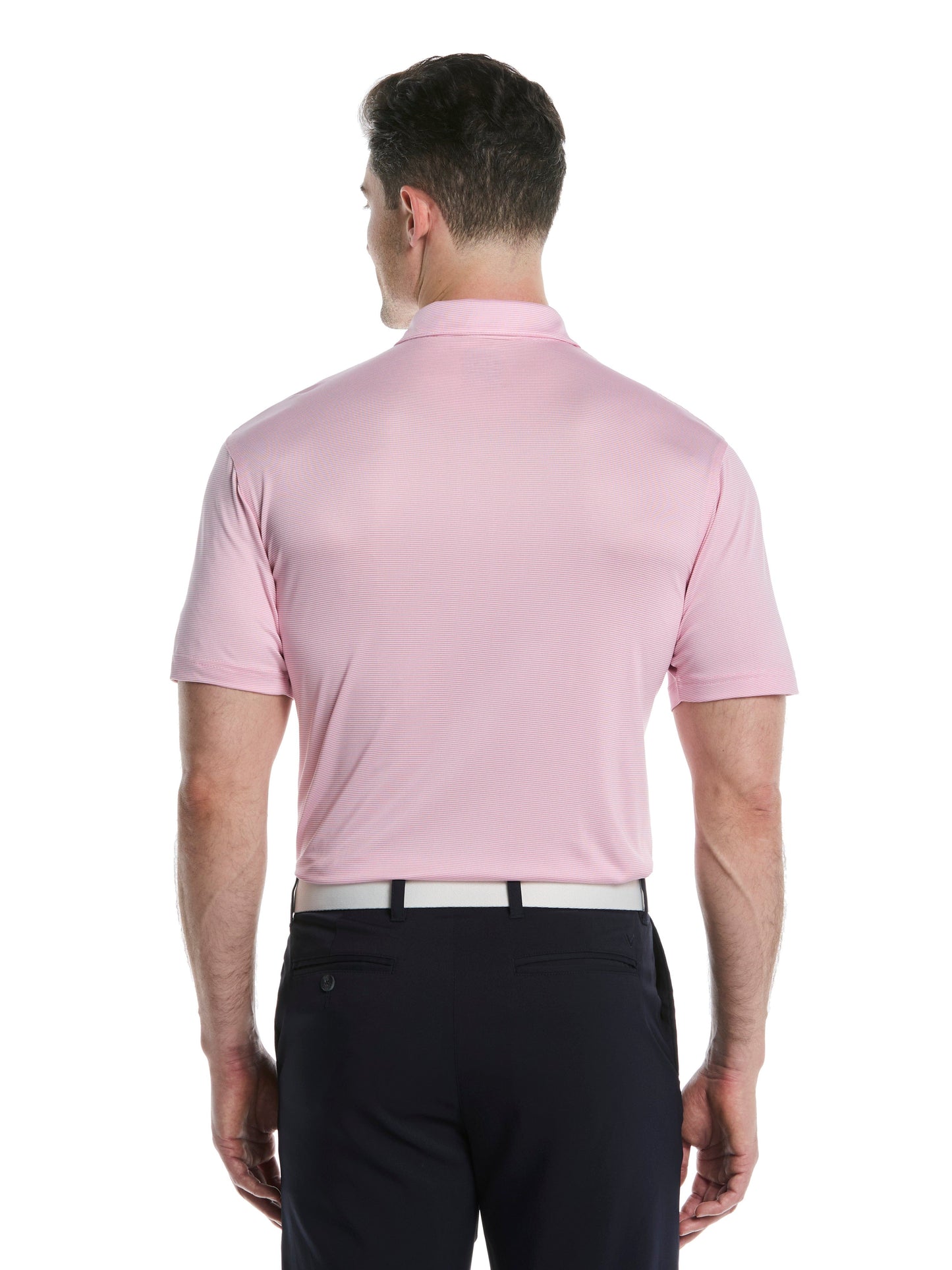 Mens Fine Line Stripe Golf Polo