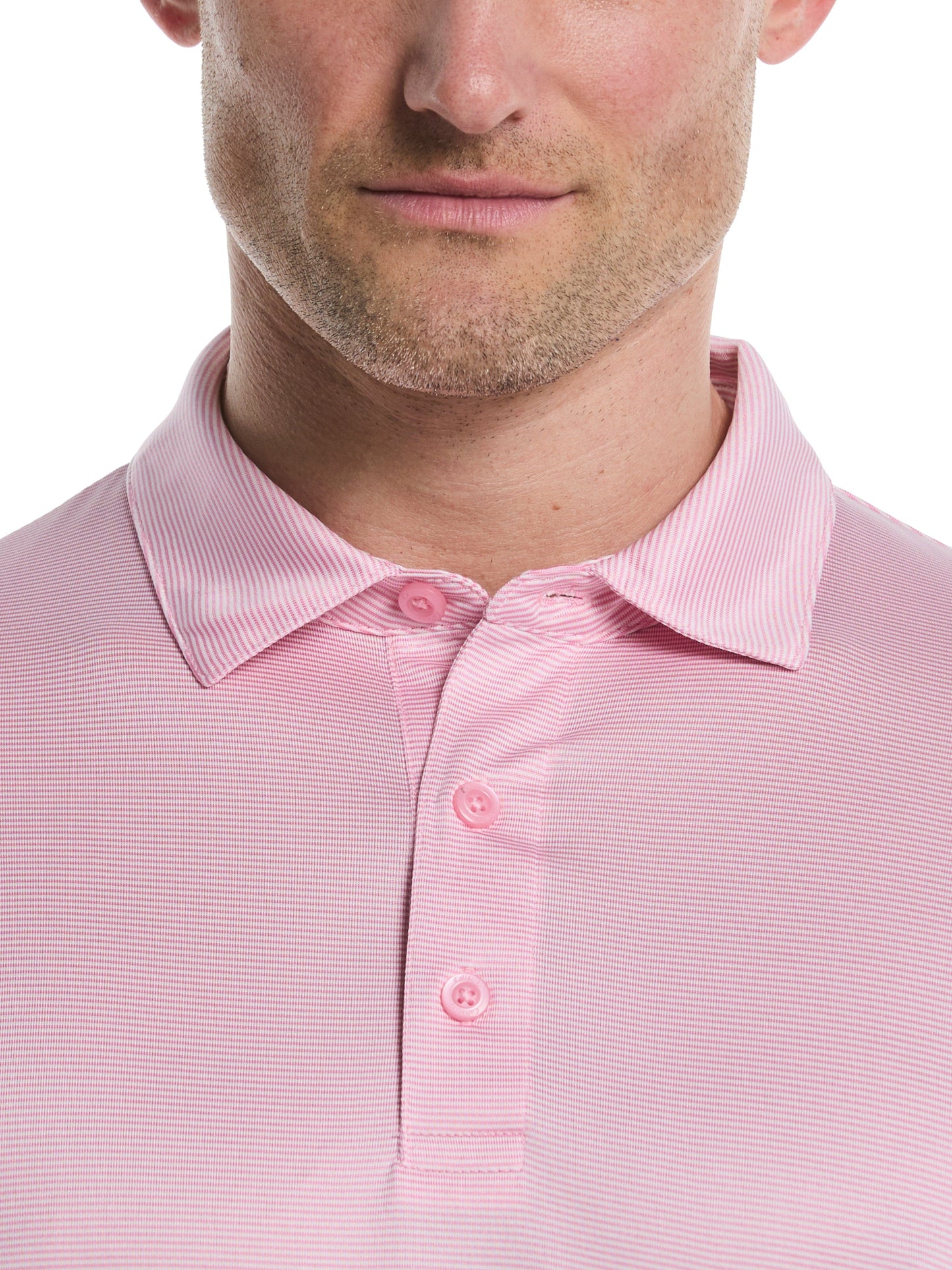 Mens Fine Line Stripe Golf Polo