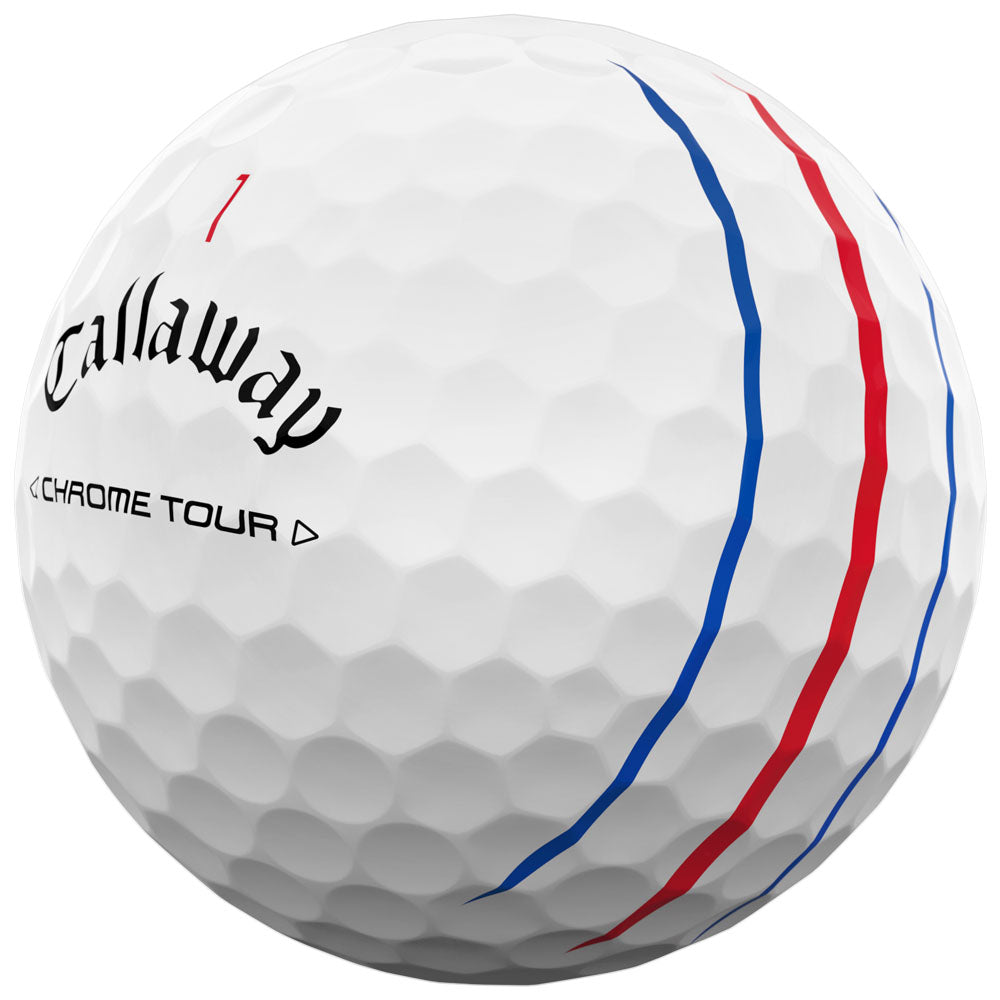Chrome Tour Triple Track Golf Balls - White - 12 Pack