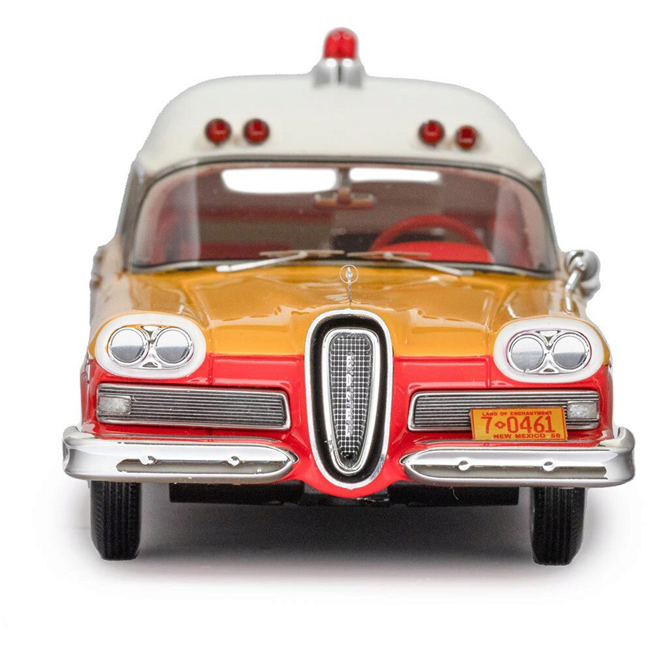 1958 Edsel Corsair Ambulance by Memphian Coachwork Co. - Orange 1:43 Scale Cast Resin Model Car by Esval Models