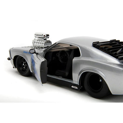 1970 Ford Mustang Boss 429 Police - BTM Silver 1:24 Scale Diecast Model Car by Jada Toys