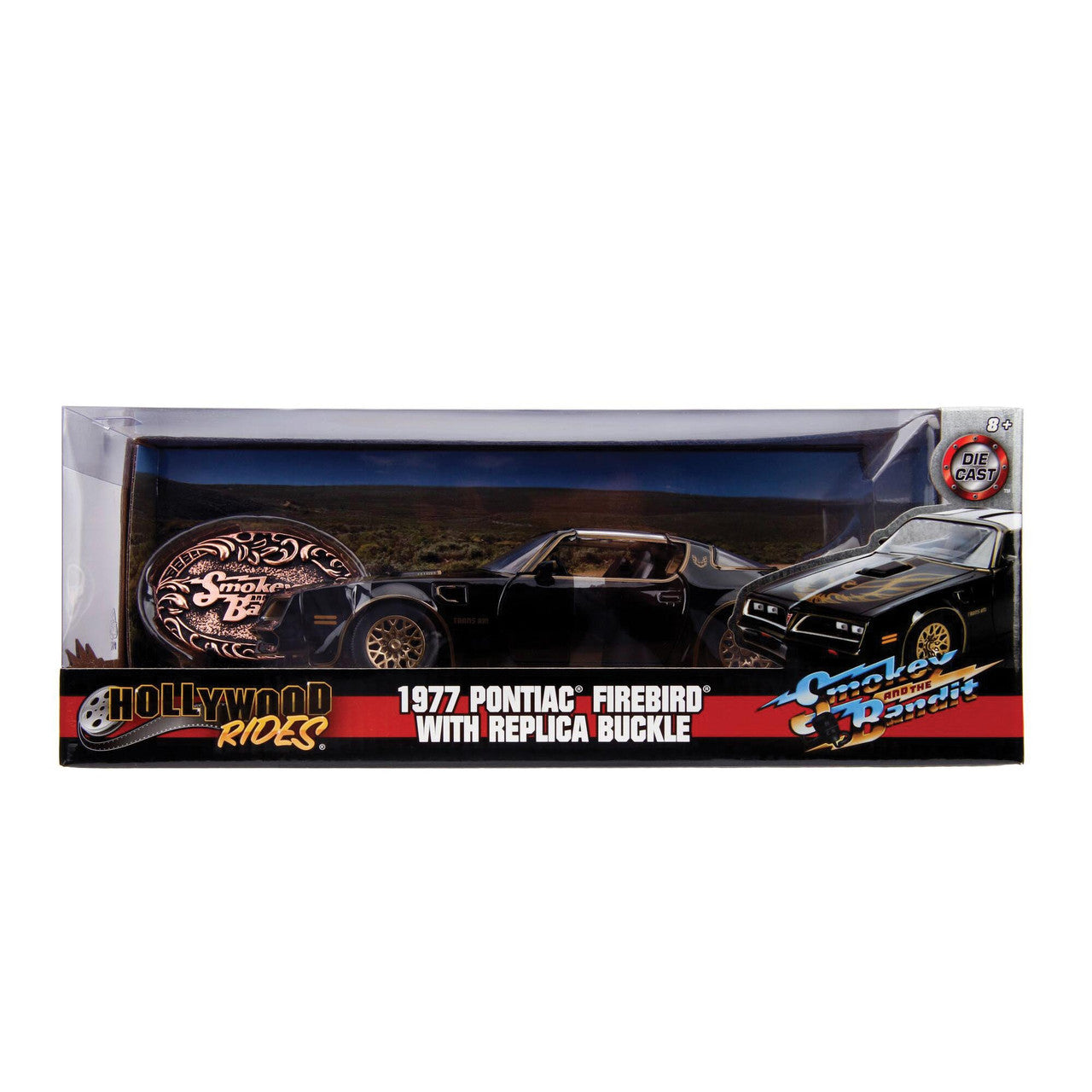 Smokey & the Bandit 1977 Trans Am & Commemorative Metal Plaque 1:24 Scale Diecast Model Car by Jada Toys