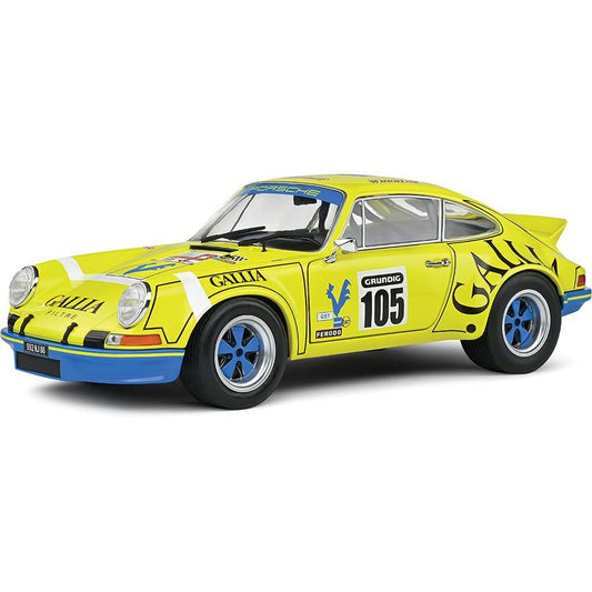 1973 Porsche 911 RSR Yellow Lafosse / Angoulet | Solido 1:18 Scale Diecast Model Car by Solido