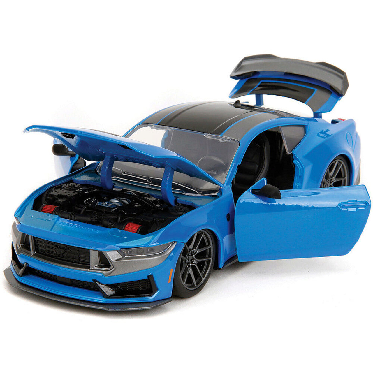 2024 Ford Mustang Dark Horse - Glossy Blue 1:24 Scale Diecast Model Car by Jada Toys