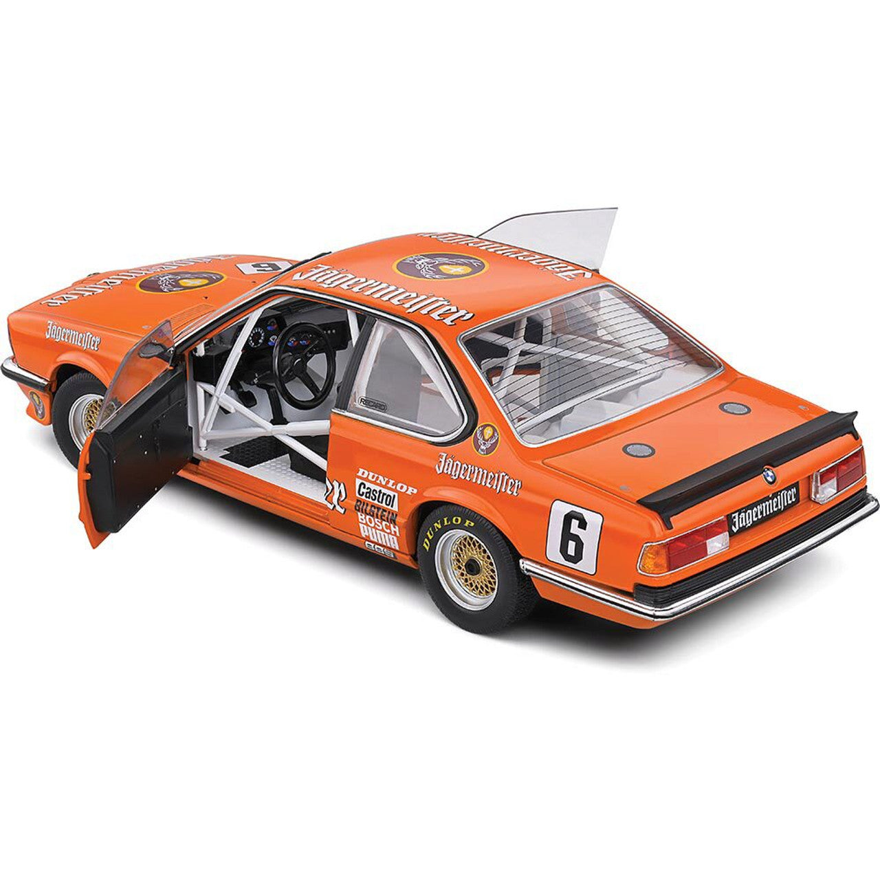 1984 BMW 635 CCI (E24) Orange #6 H.Stuck European | Solido 1:18 Scale Diecast Model Car by Solido