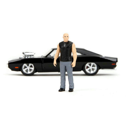 Fast & Furious Dodge Charger R/T with Dom Figure 1:24 Scale Diecast Model Car by Jada Toys