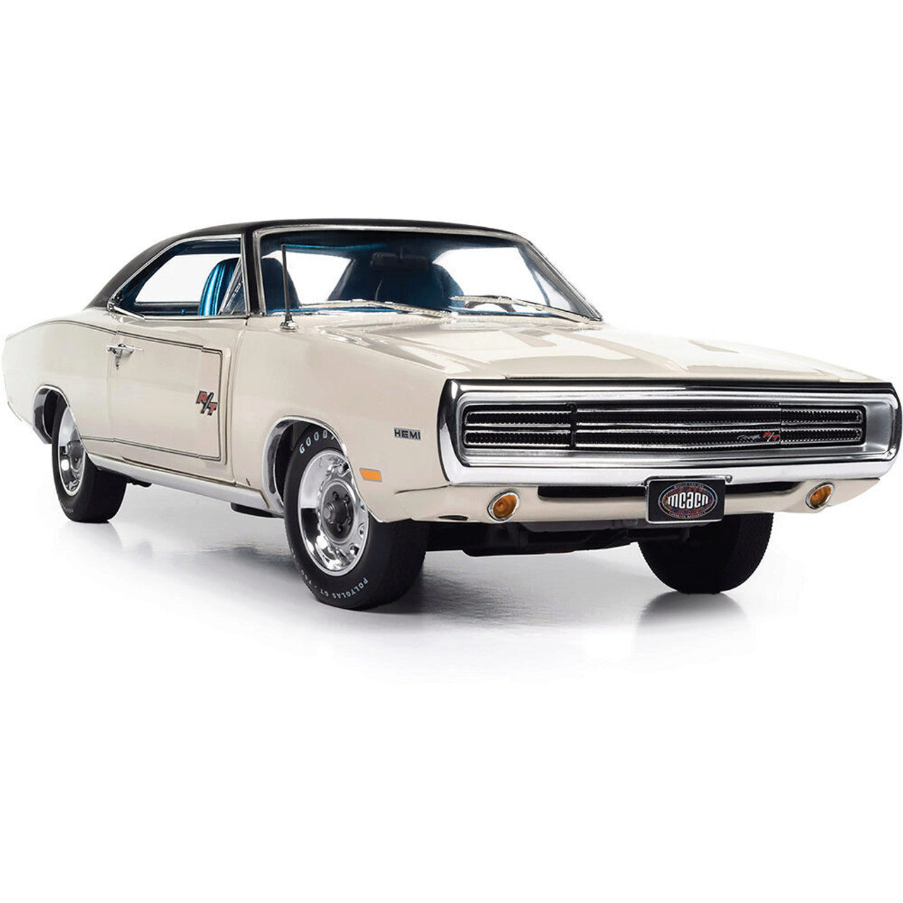 1970 Dodge Charger R/T MCACN - White 1:18 Scale Diecast Model Car by American Muscle - Ertl