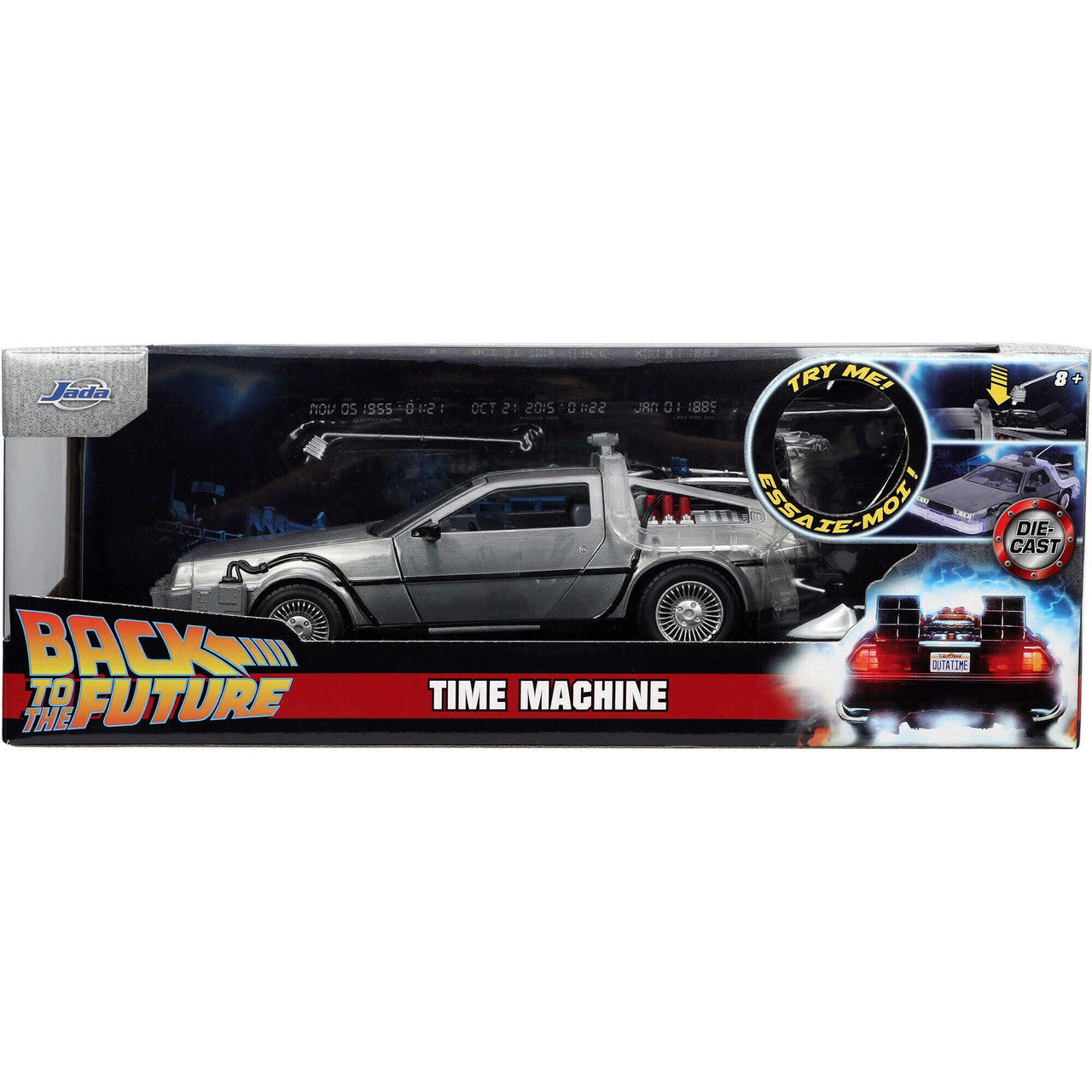 Back to the Future Part 1 DeLorean Time Machine 1:24 Scale Diecast Model Car by Jada Toys
