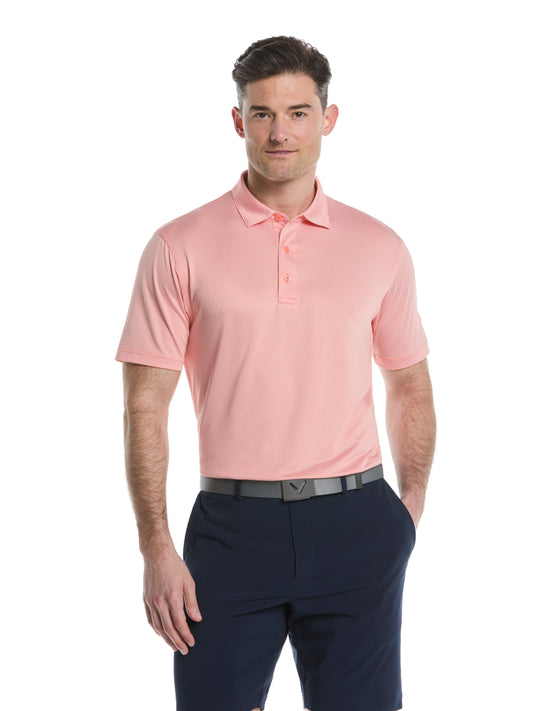 Mens Fine Line Stripe Golf Polo
