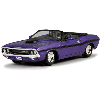 1970 Dodge Challenger R/T Convertible - Purple 1:24 Scale Diecast Model Car by Maisto