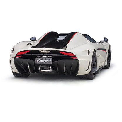Koenigsegg Regera - White w/Carbon Accents 1:18 Scale Composite Diecast Model Car by AutoArt
