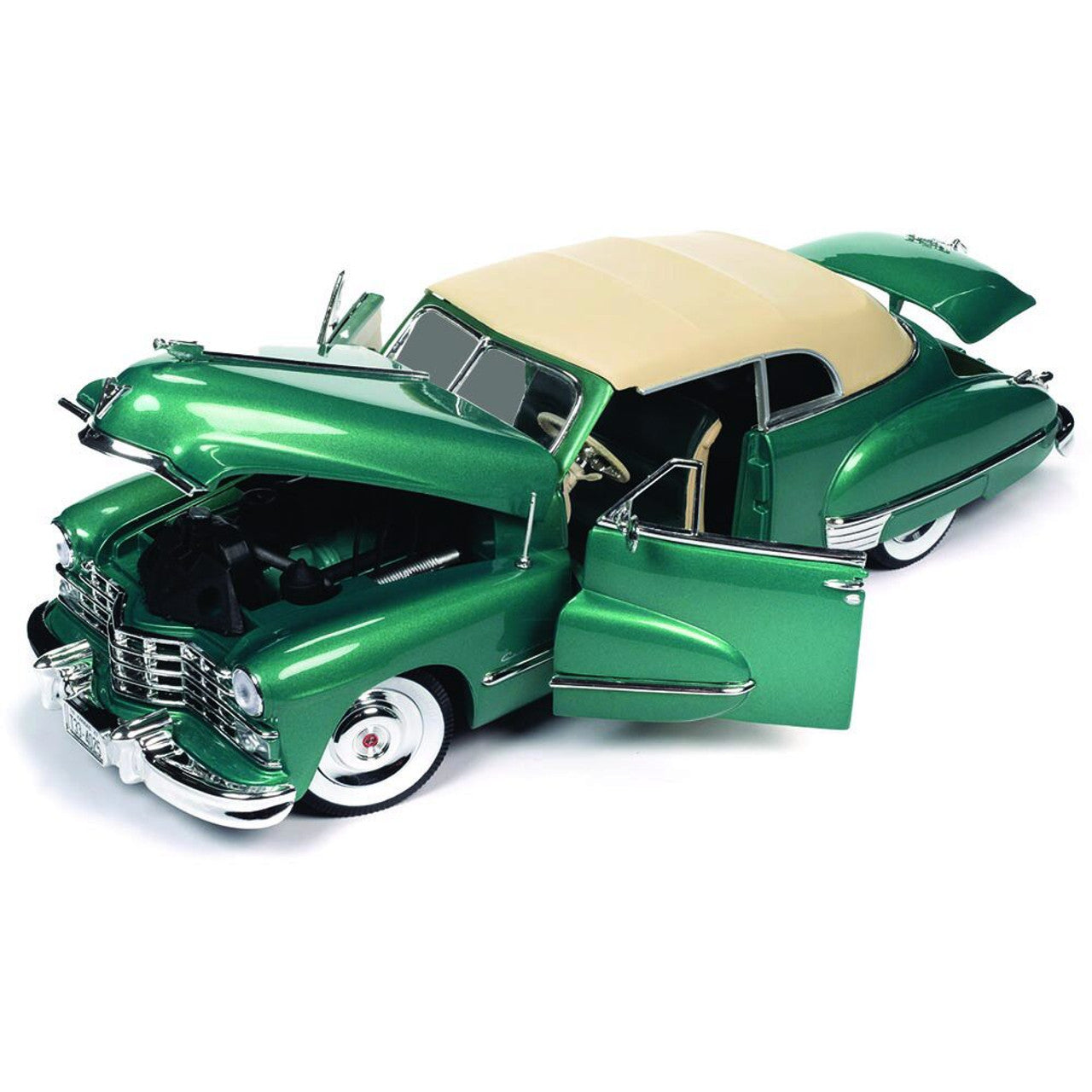 1947 Cadillac Series 62 Cabriolet - Ardsley Green 1:18 Scale Diecast Model Car by Auto World