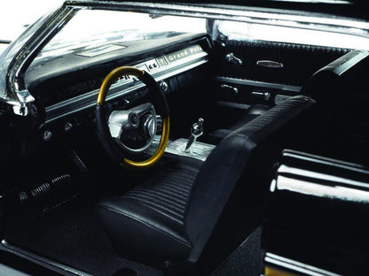1962 Pontiac Grand Prix Hardtop (Fireball Roberts Edition) - Starlight Black 1:18 Scale Diecast Model Car by American Muscle - Ertl