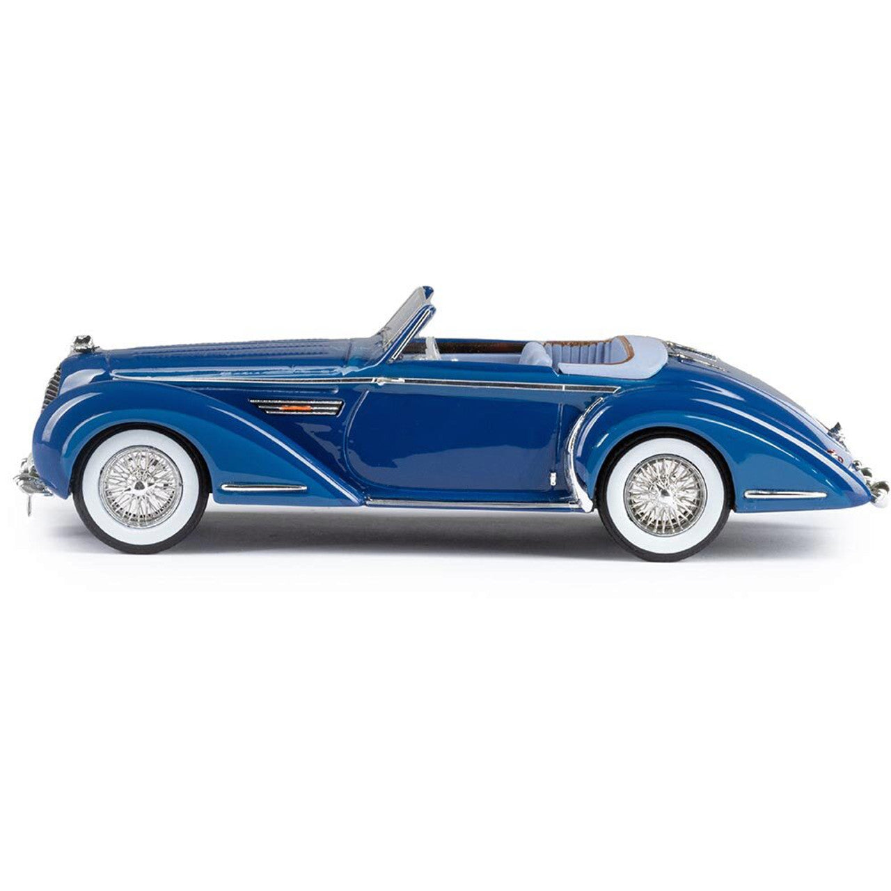 1947 Delahaye 135M Vedette cabriolet by Henri Chapron - Blue 1:43 Scale Cast Resin Model Car by Esval Models