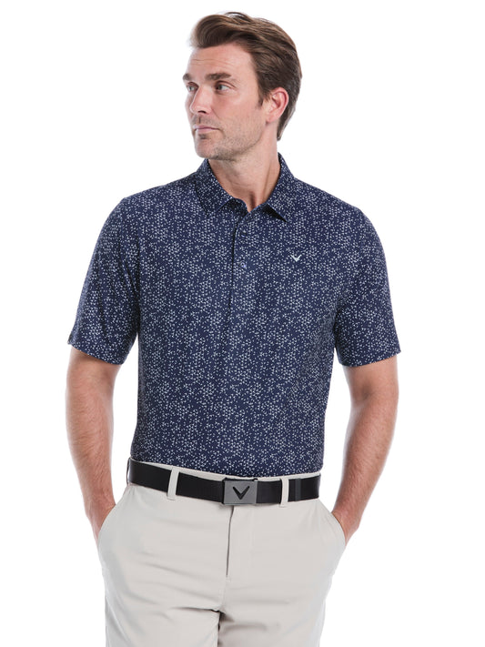 Mens Chevron Print Golf Polo