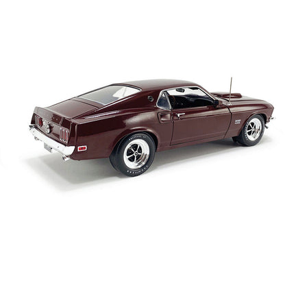 1969 Ford Mustang Boss 429 - Royal Maroon 1:18 Scale Diecast Model Car by Acme