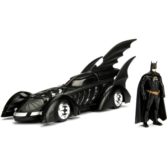 1995 Batman Forever Batmobile w/BATMAN 1:24 Scale Diecast Model Car by Jada Toys