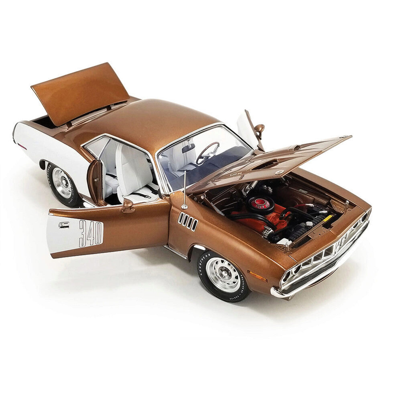 1971 Plymouth Cuda - Tahitian Walnut Metallic 1:18 Scale Diecast Model Car by Acme
