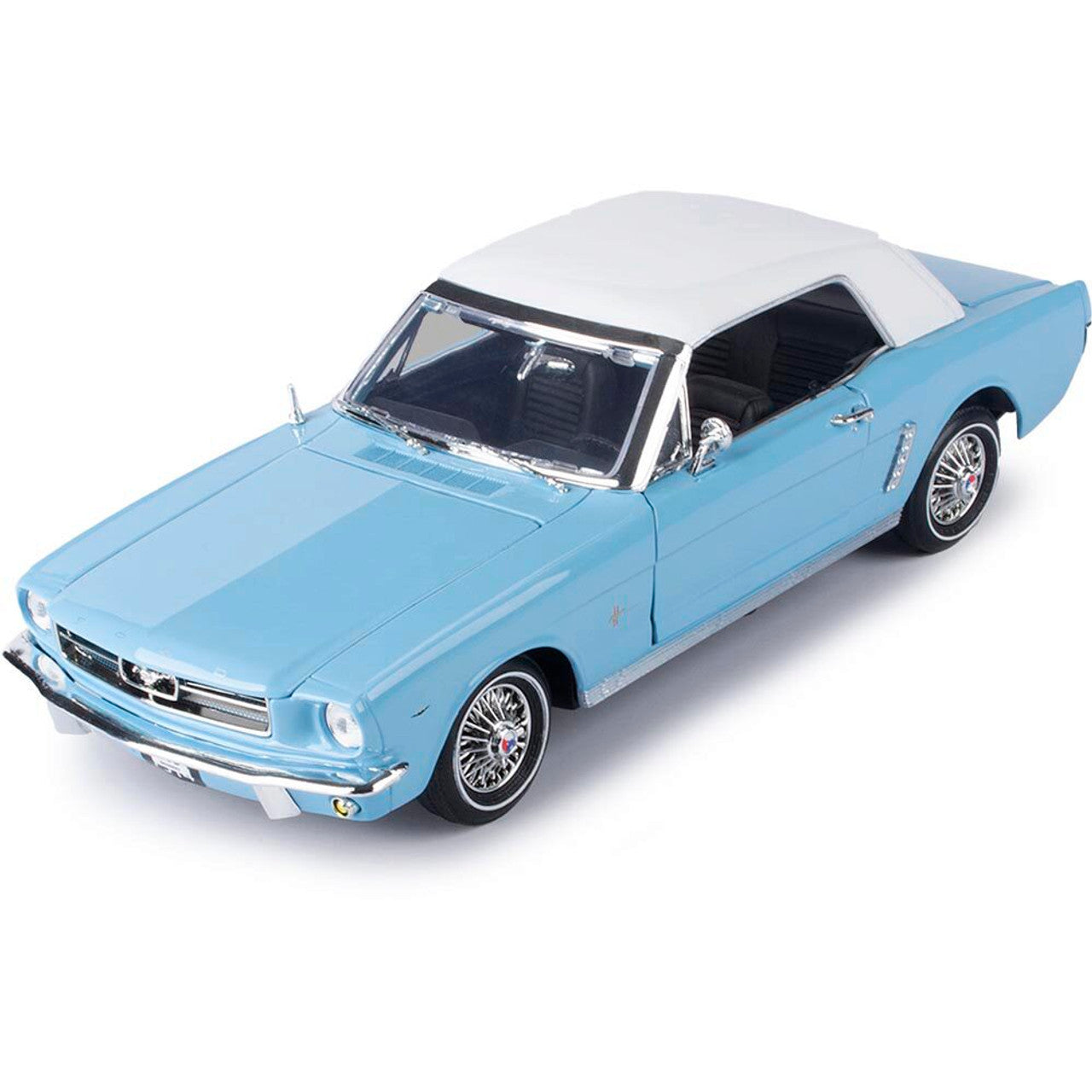 James Bond 1964 1/2 Ford Mustang Thunderball Hardtop - Blue/White 1:18 Scale Diecast Model Car by Motormax
