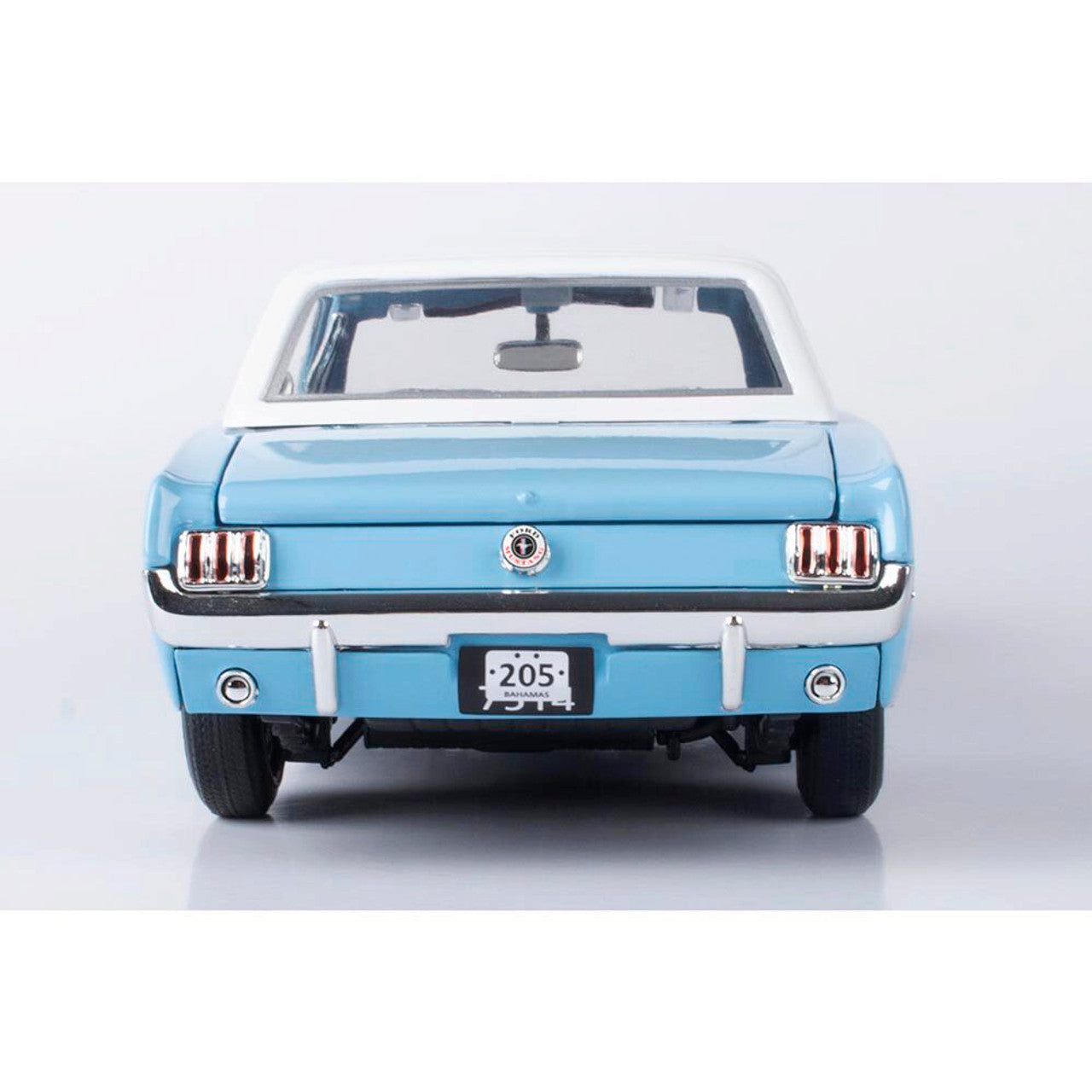James Bond 1964 1/2 Ford Mustang Thunderball Hardtop - Blue/White 1:18 Scale Diecast Model Car by Motormax