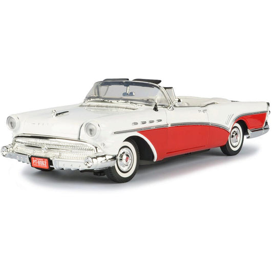 1957 Buick Roadmaster Convertible - Red 1:18 Scale Diecast Model by Motormax