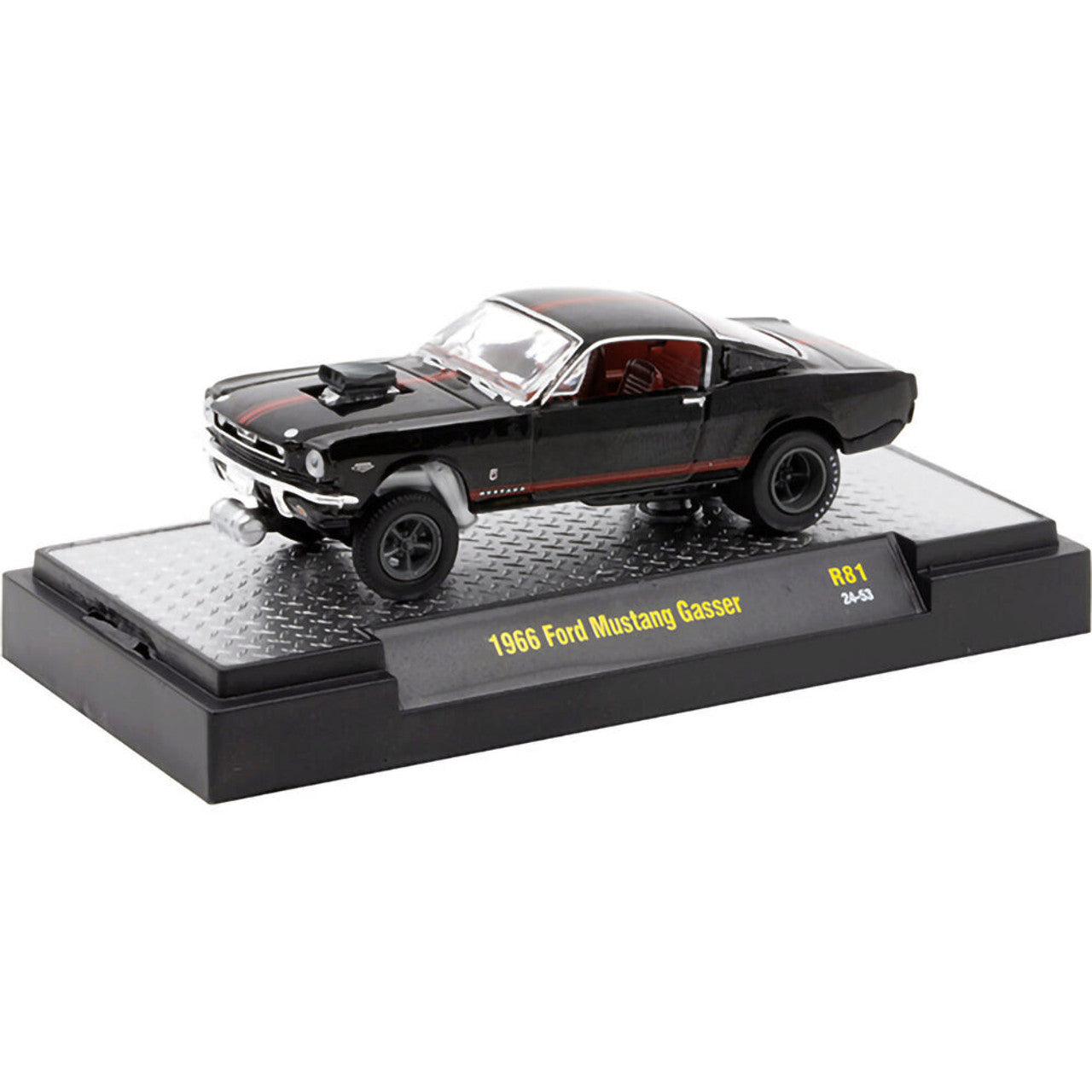 1966 Ford Mustang Gasser - Black 1:64 Scale Diecast Model Car by M2 Machines